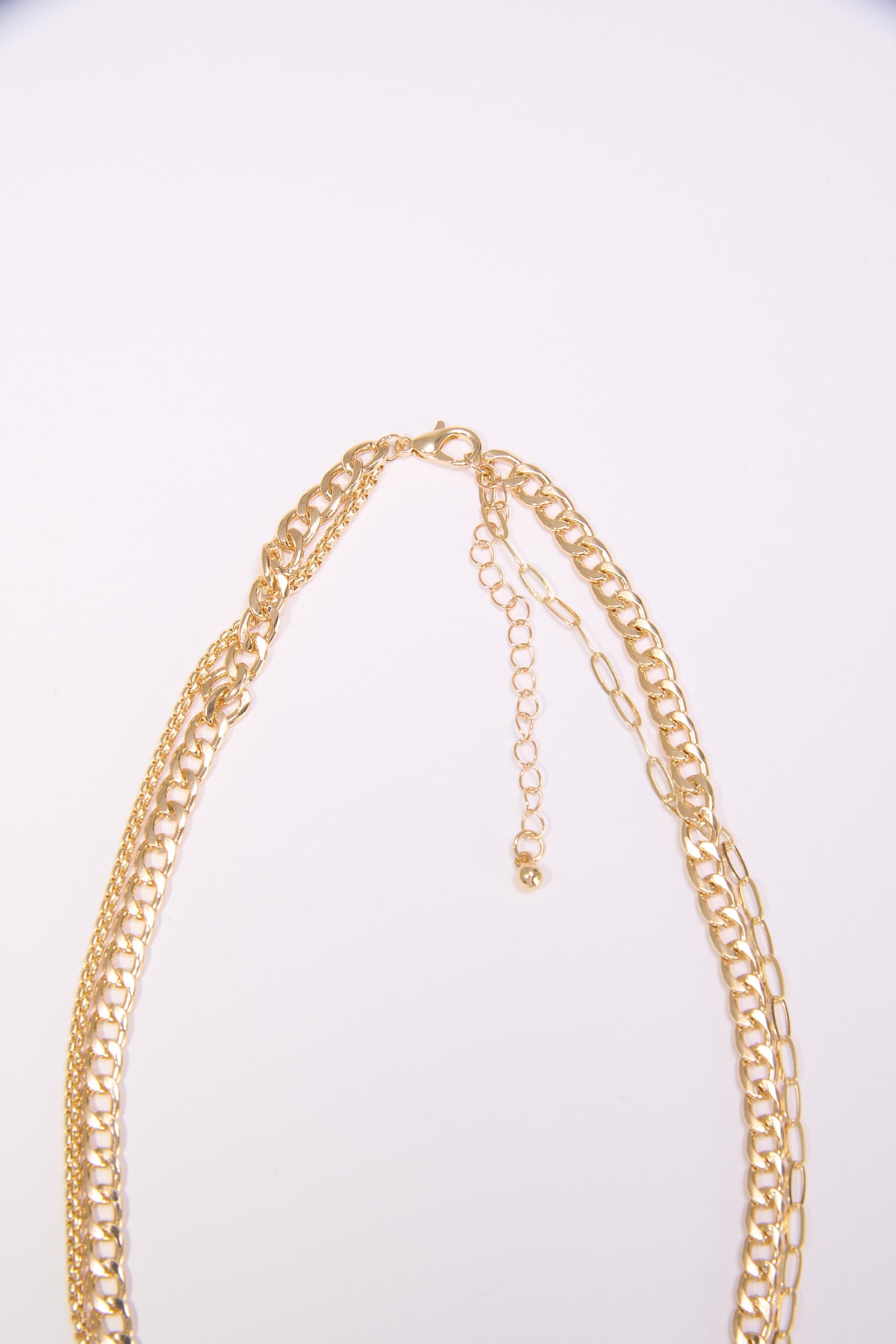 Collana uomo catene con croce - Oro