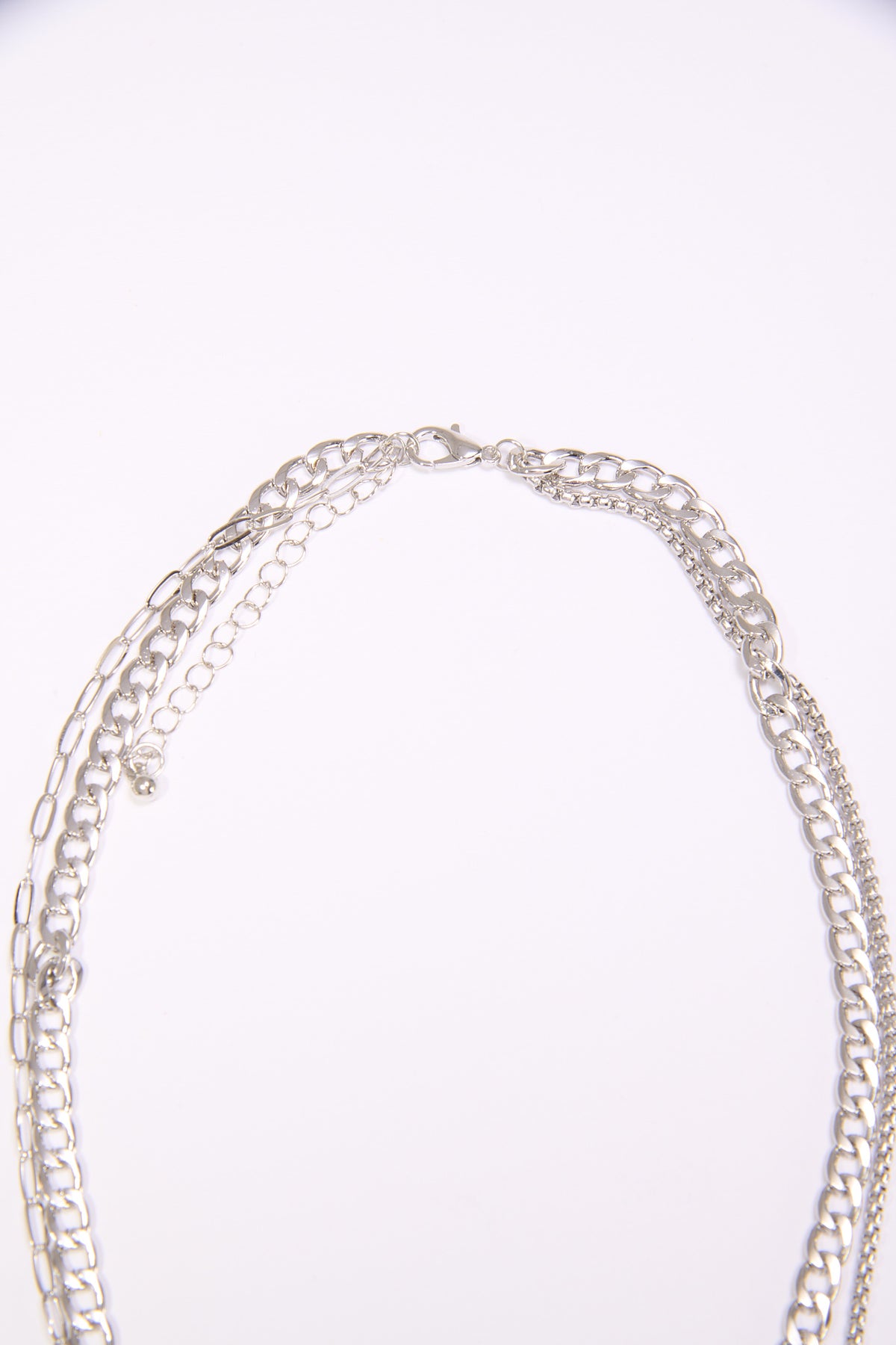Collana uomo catene con croce - Argento