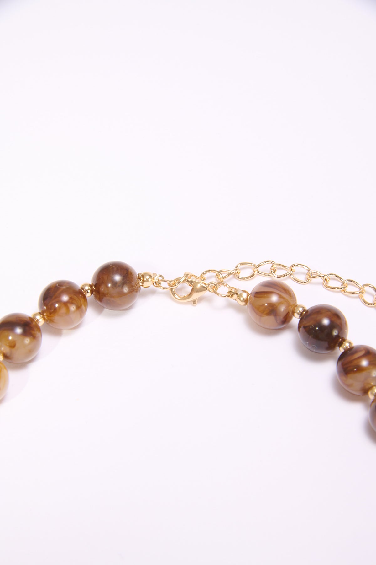 Collana donna sfere di vetro - Marrone