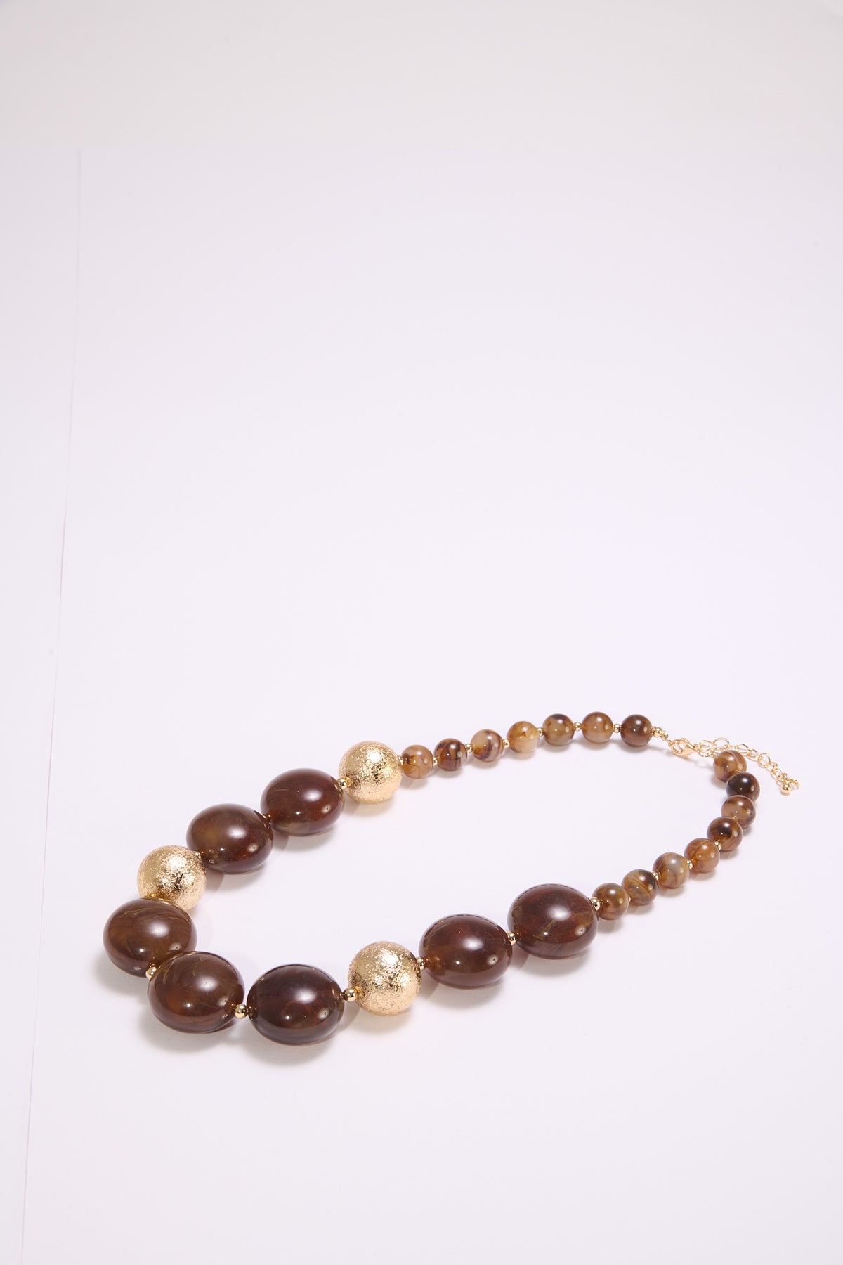 Collana donna sfere di vetro - Marrone