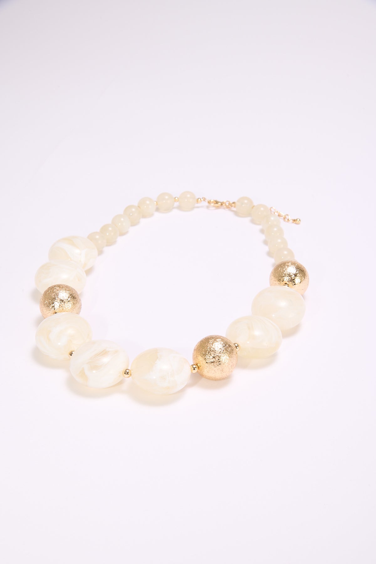 Collana donna sfere di vetro - Bianco