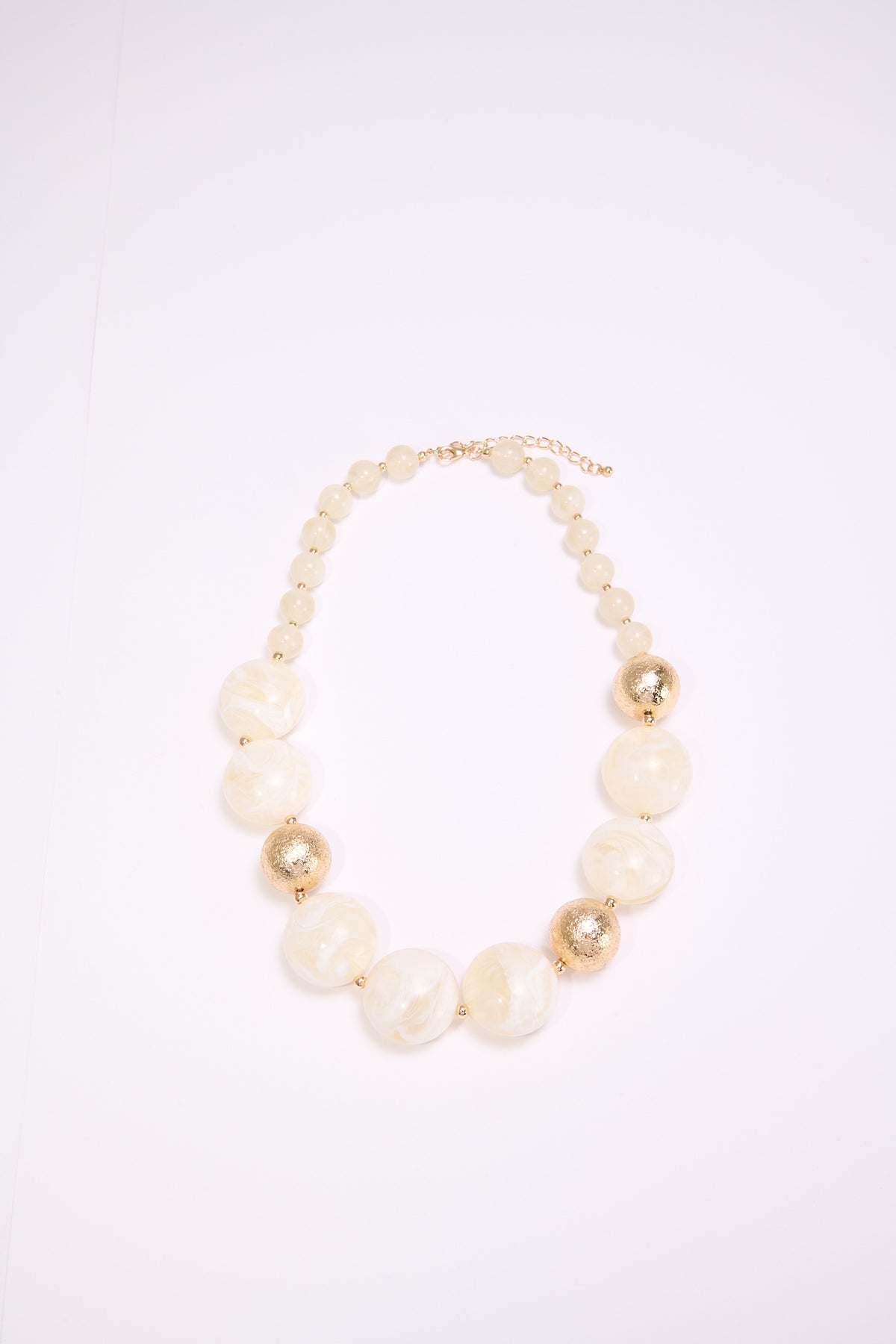 Collana donna sfere di vetro - Bianco