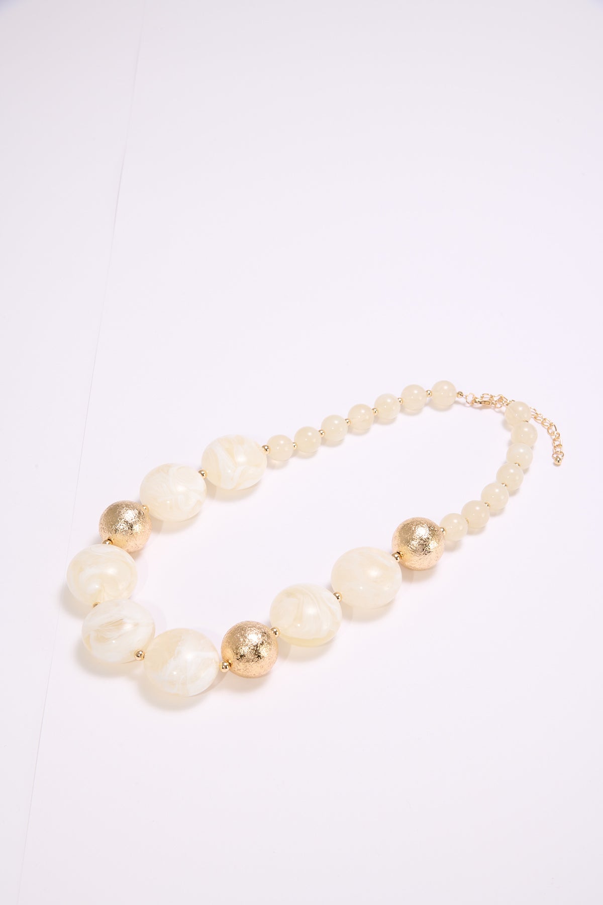 Collana donna sfere di vetro - Bianco