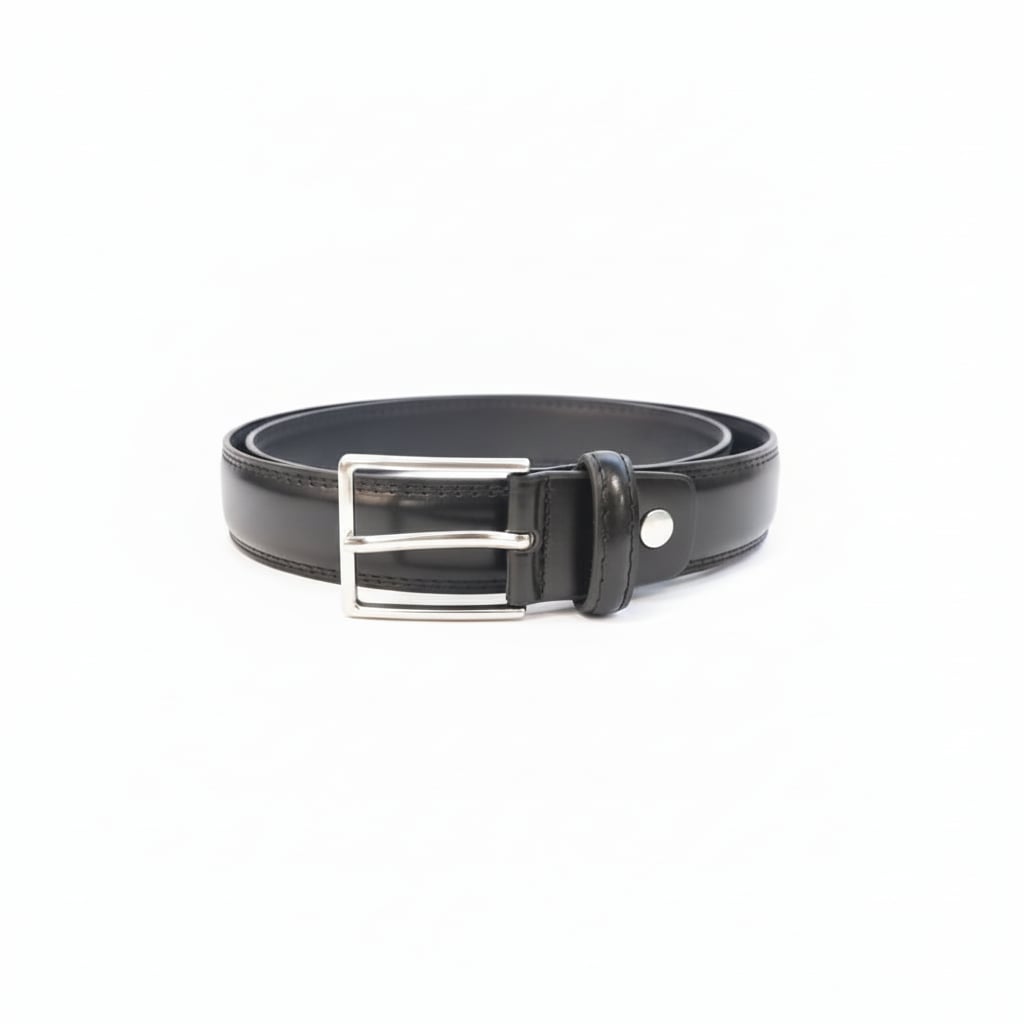 Cintura uomo fibbia smaltata - Nero