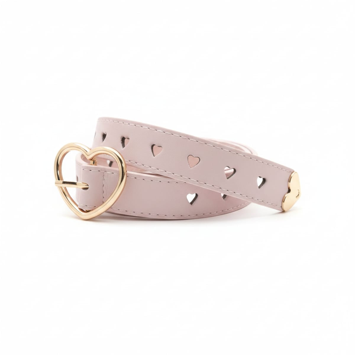 Cintura bambina fibbia cuore e puntale - Rosa