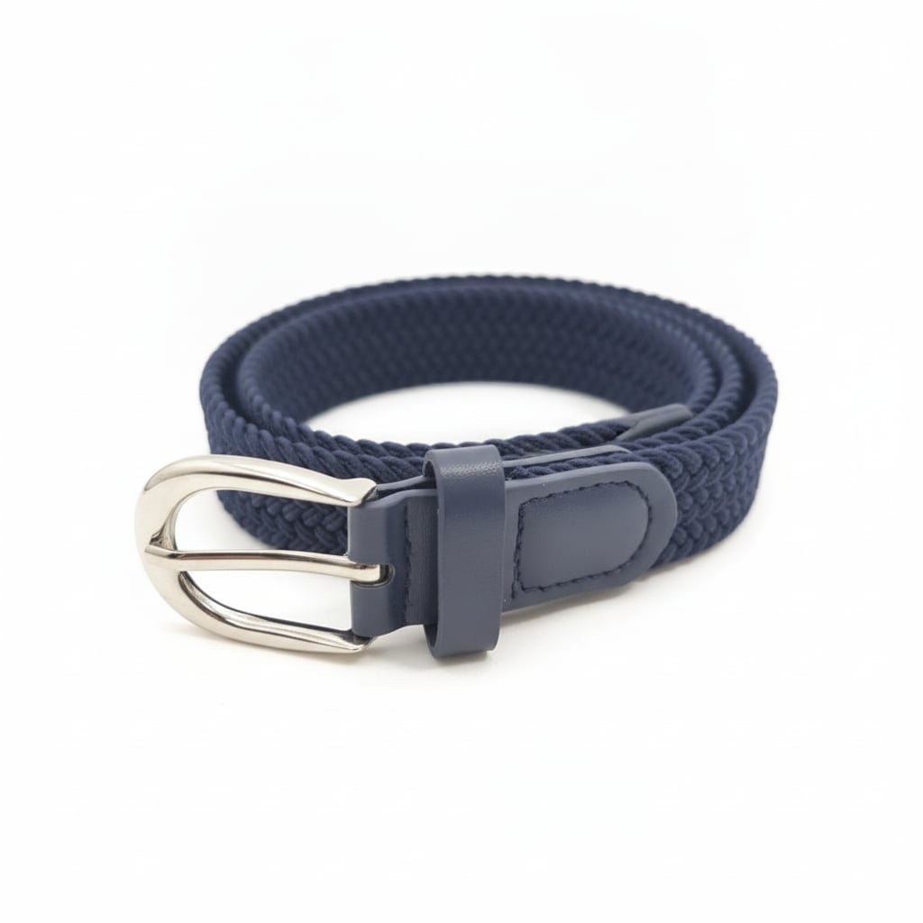 Cintura bambino intrecciata elastica - Blu