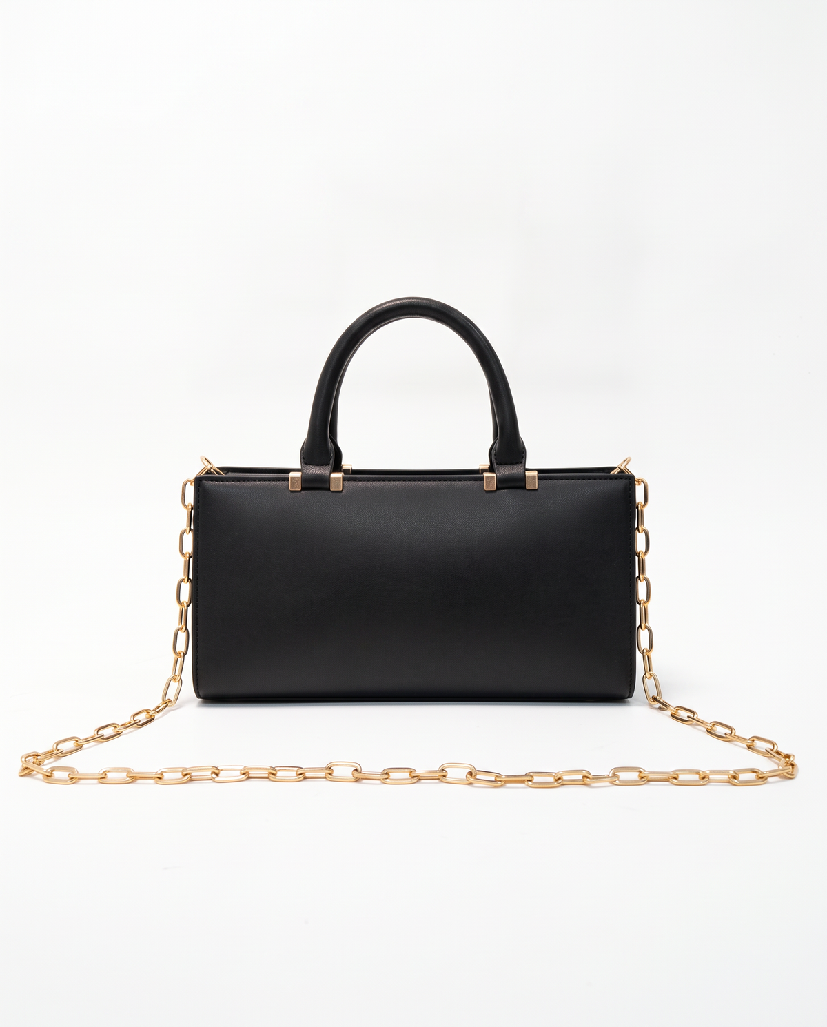 Borsa rettangolare in vernice - Nero