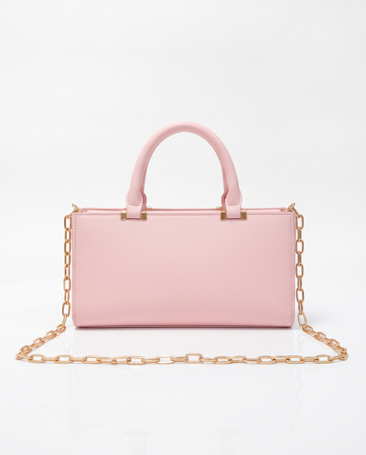 Borsa rettangolare in vernice - Rosa