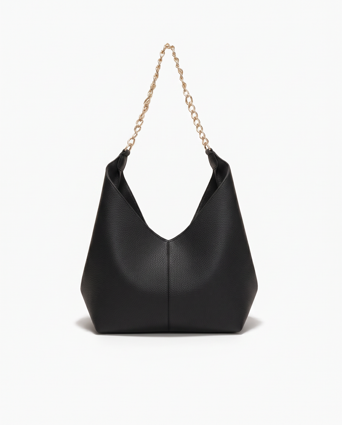 Borsa sacca con catena donna - Nero