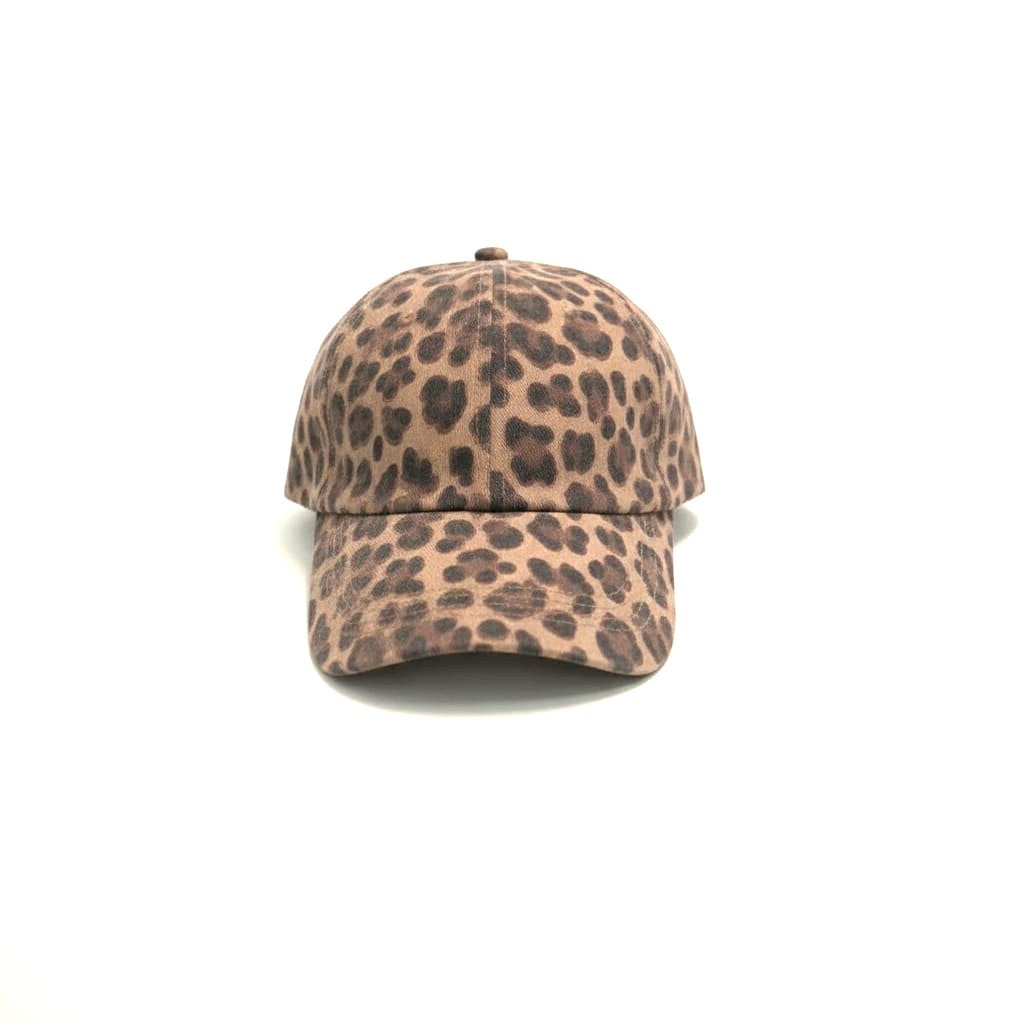 Cappello donna baseball leopardato delave' - Marrone