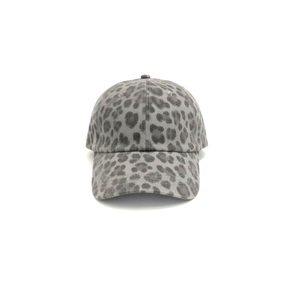 Cappello donna baseball leopardato delave' - Grigio