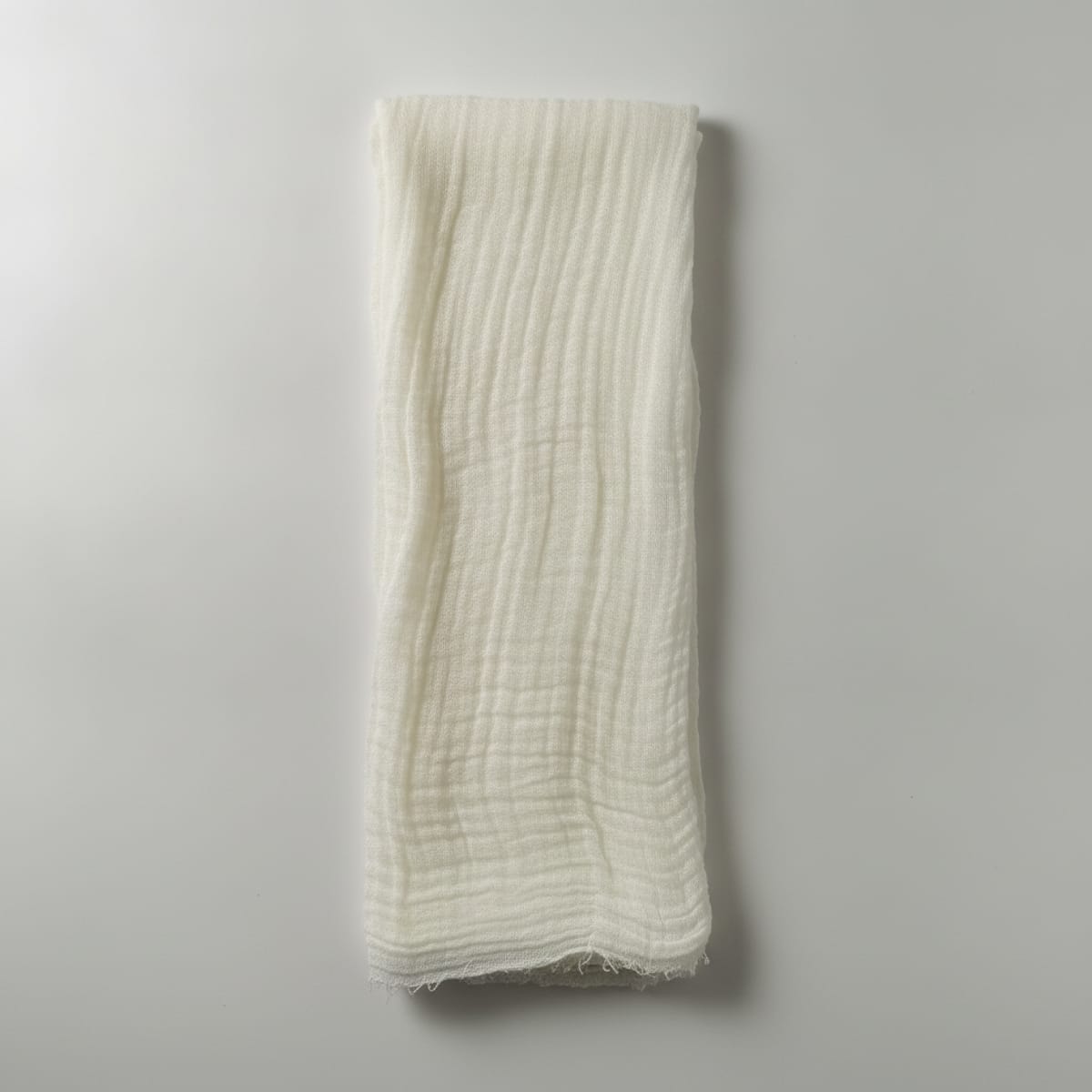 Foulard donna unito sfrangiato - Bianco