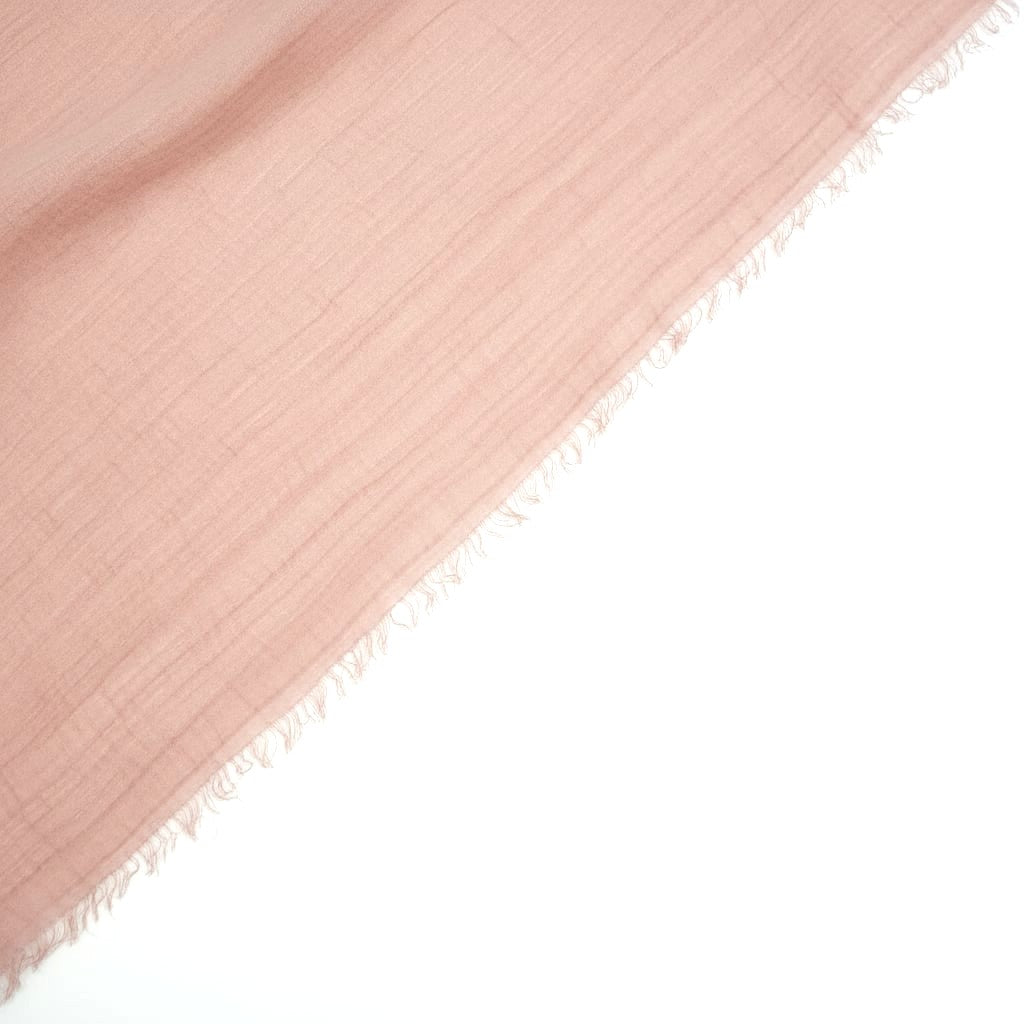 Foulard donna unito sfrangiato - Rosa antico