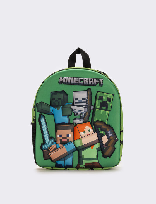 Zaino in 3d bambino stitch e minecraft - Verde