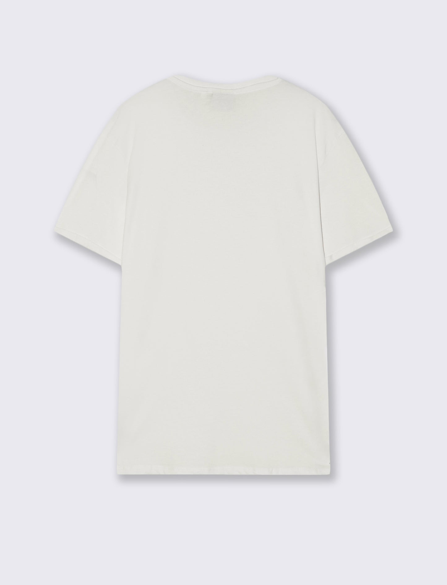 T-shirt in cotone girocollo regular fit - Bianco