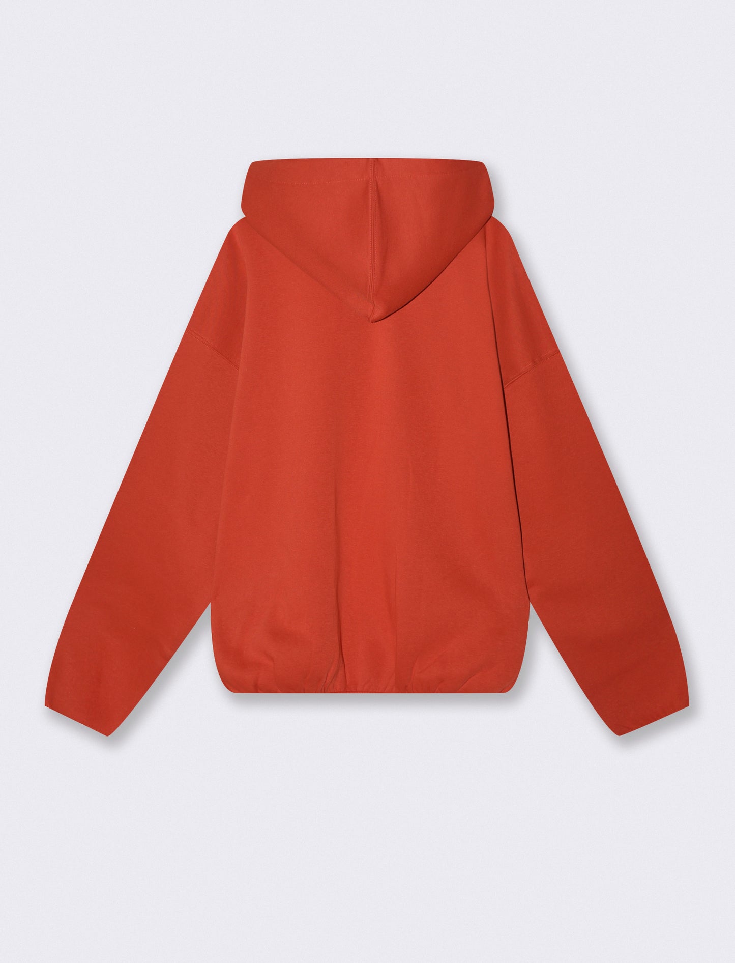 Felpa boxy con cappuccio e ricamo - Rosso