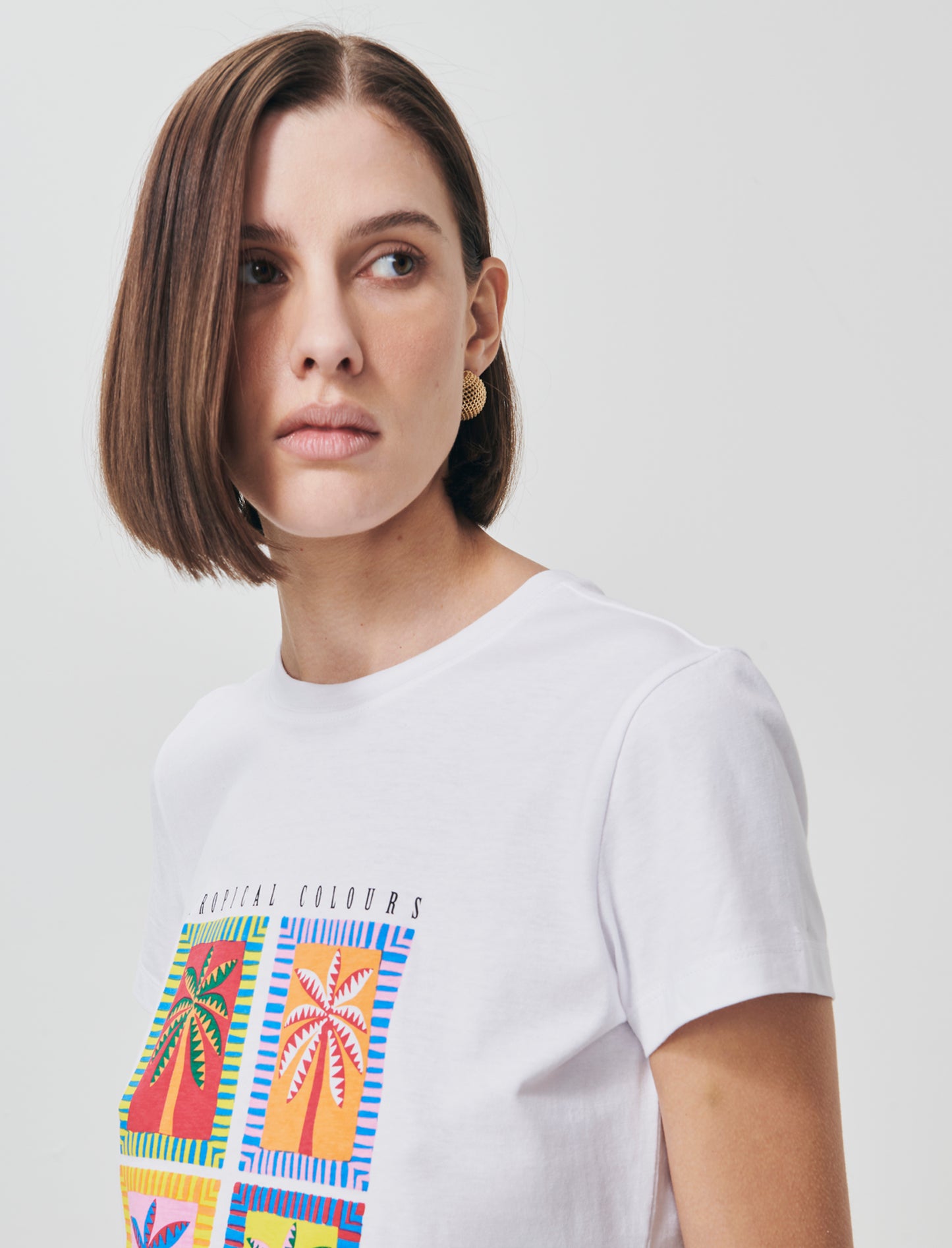 T-Shirt Mezza Manica con Stampa Frontale - var 1