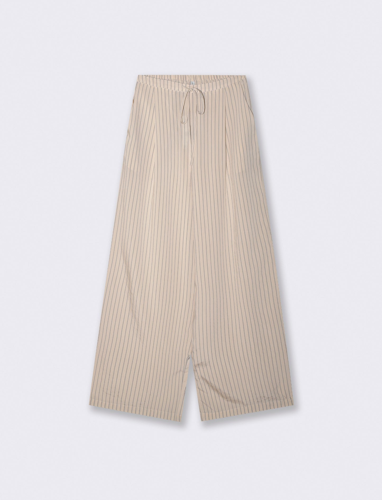 Vertical Striped Elastic Pants - 