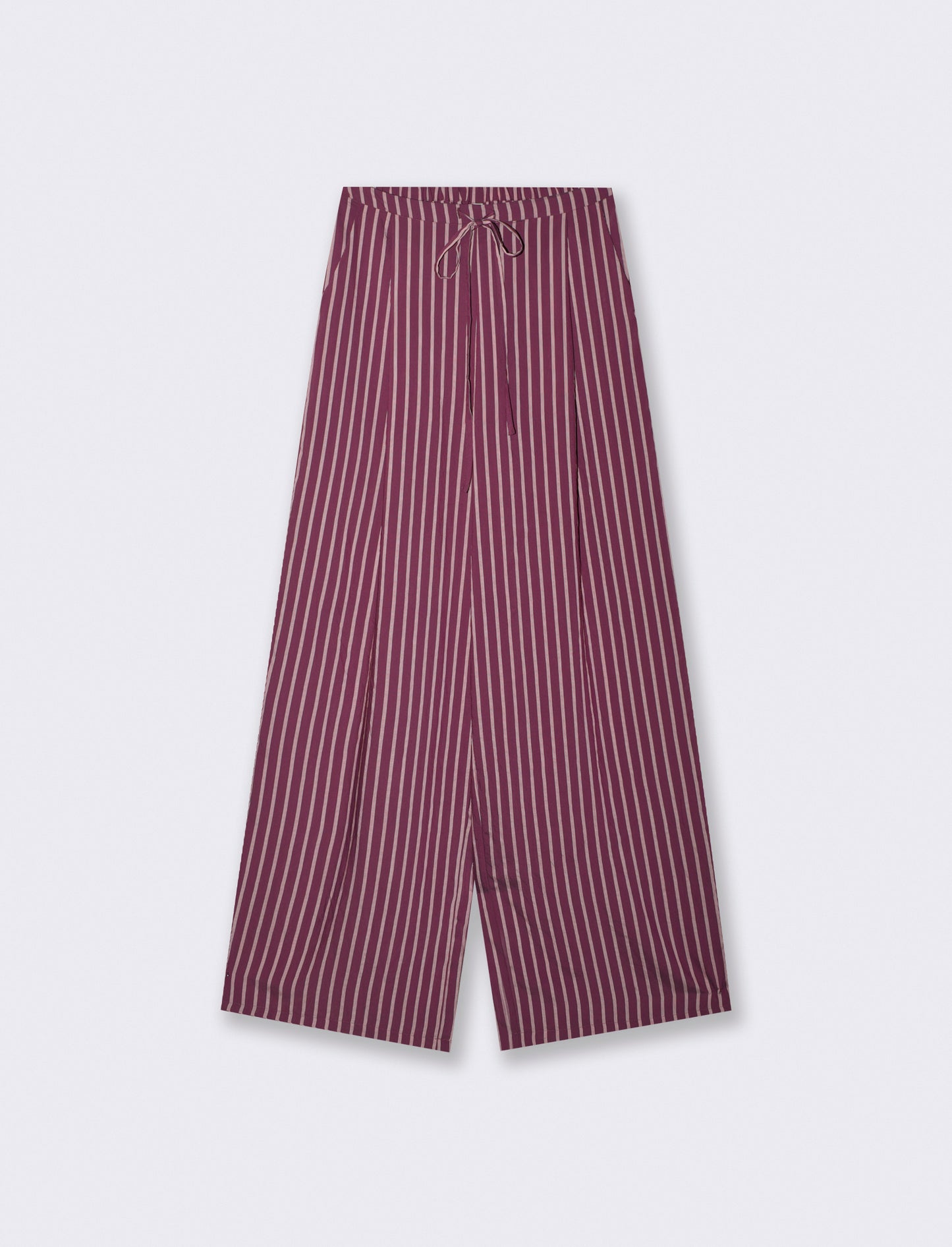 Vertical Striped Elastic Pants - 