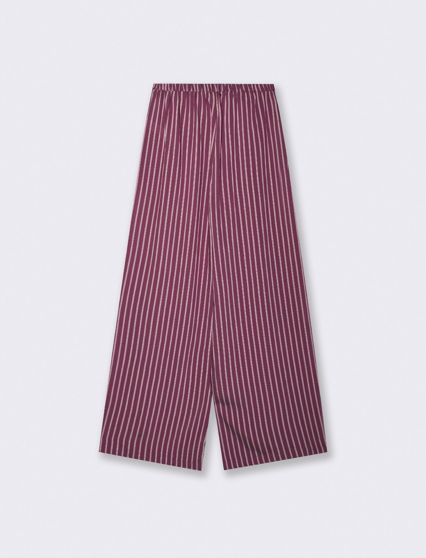 Vertical Striped Elastic Pants - 