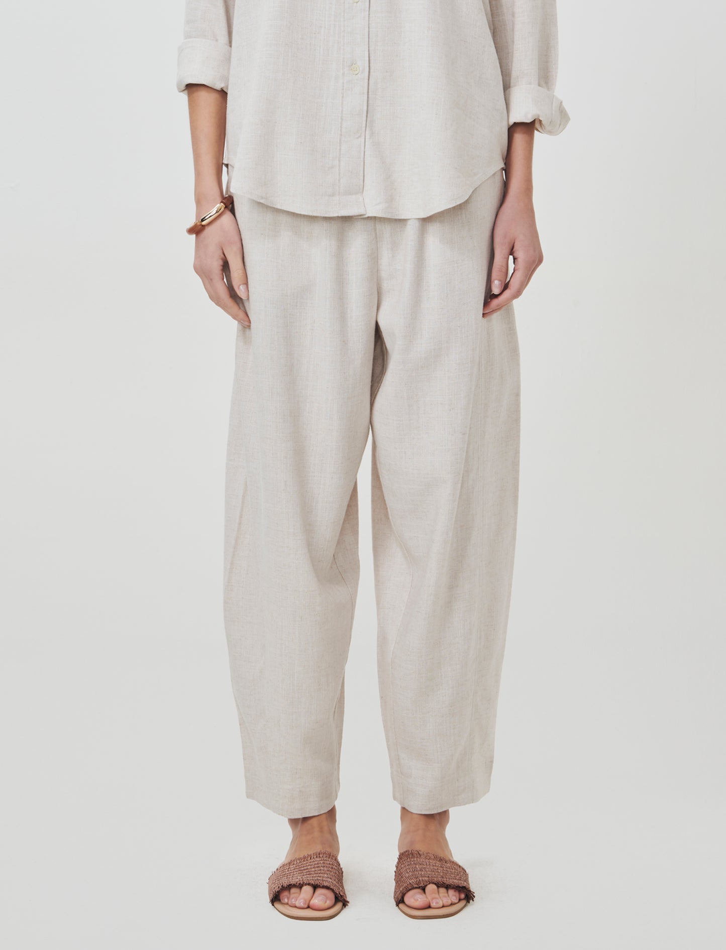 Pantalone Ballon con elastico in vita - Sabbia