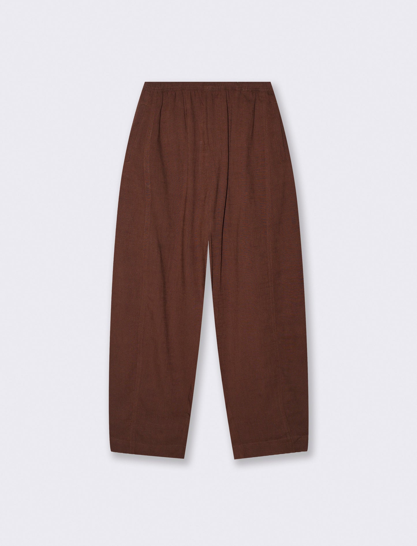 Pantalone Ballon con elastico in vita - Marrone cioccolato