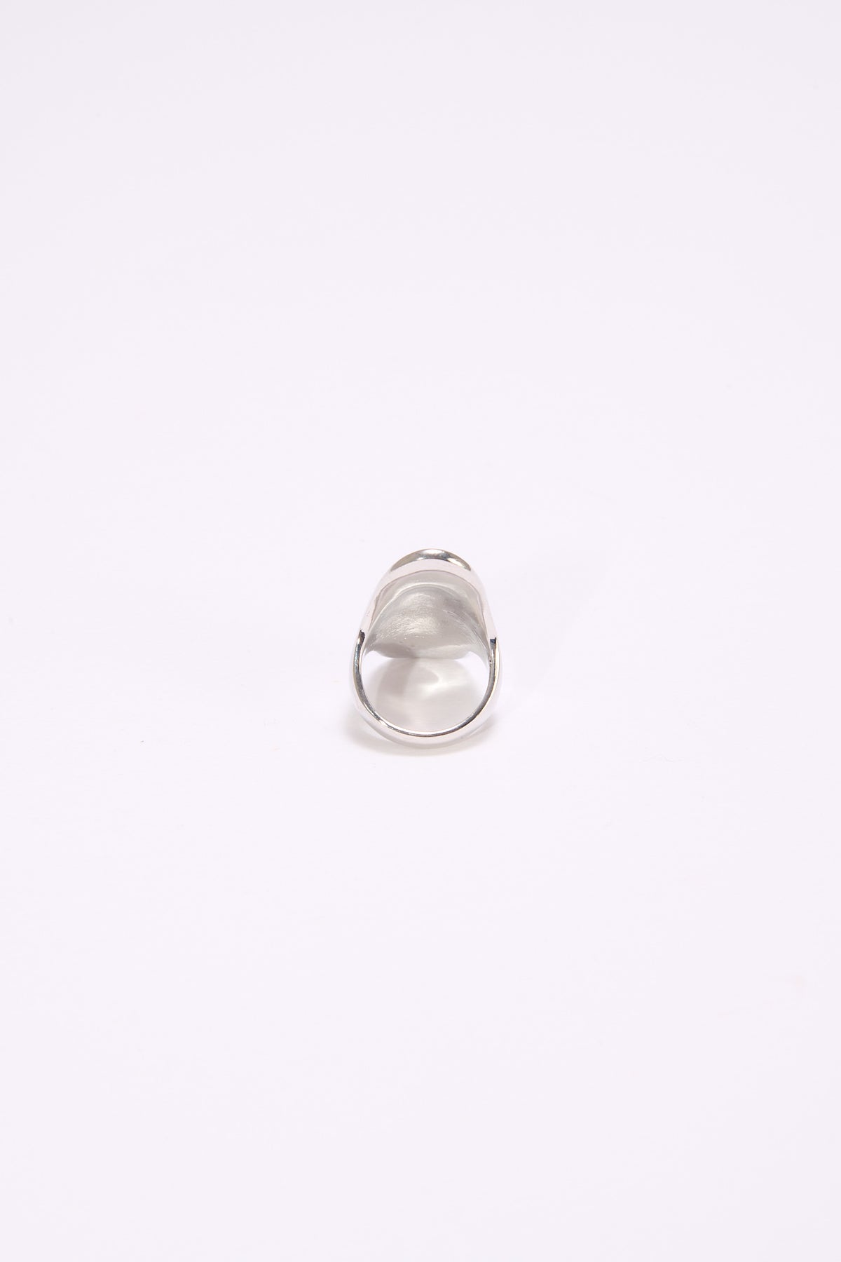 Anello donna ovale con strass - Argento