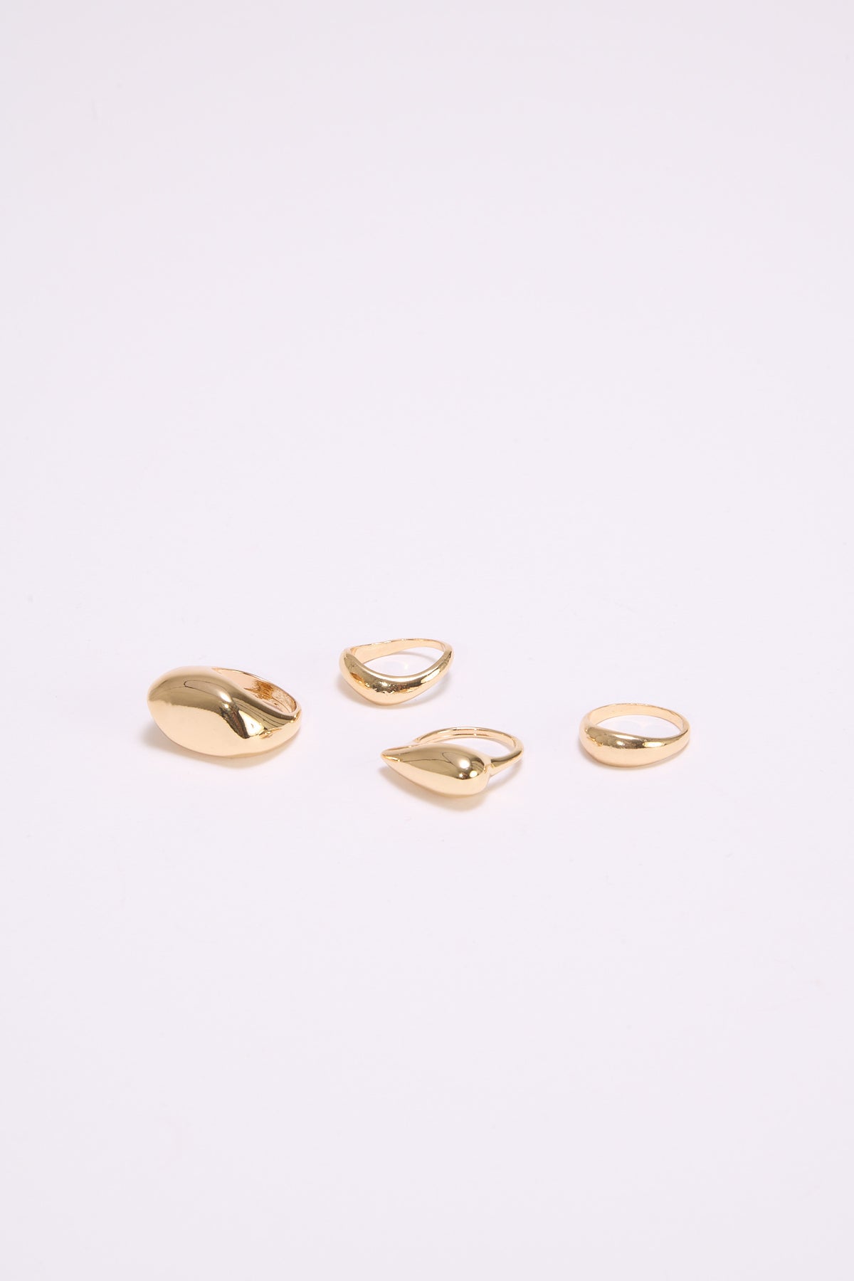 Anelli donna card 3 pezzi bombati - Oro