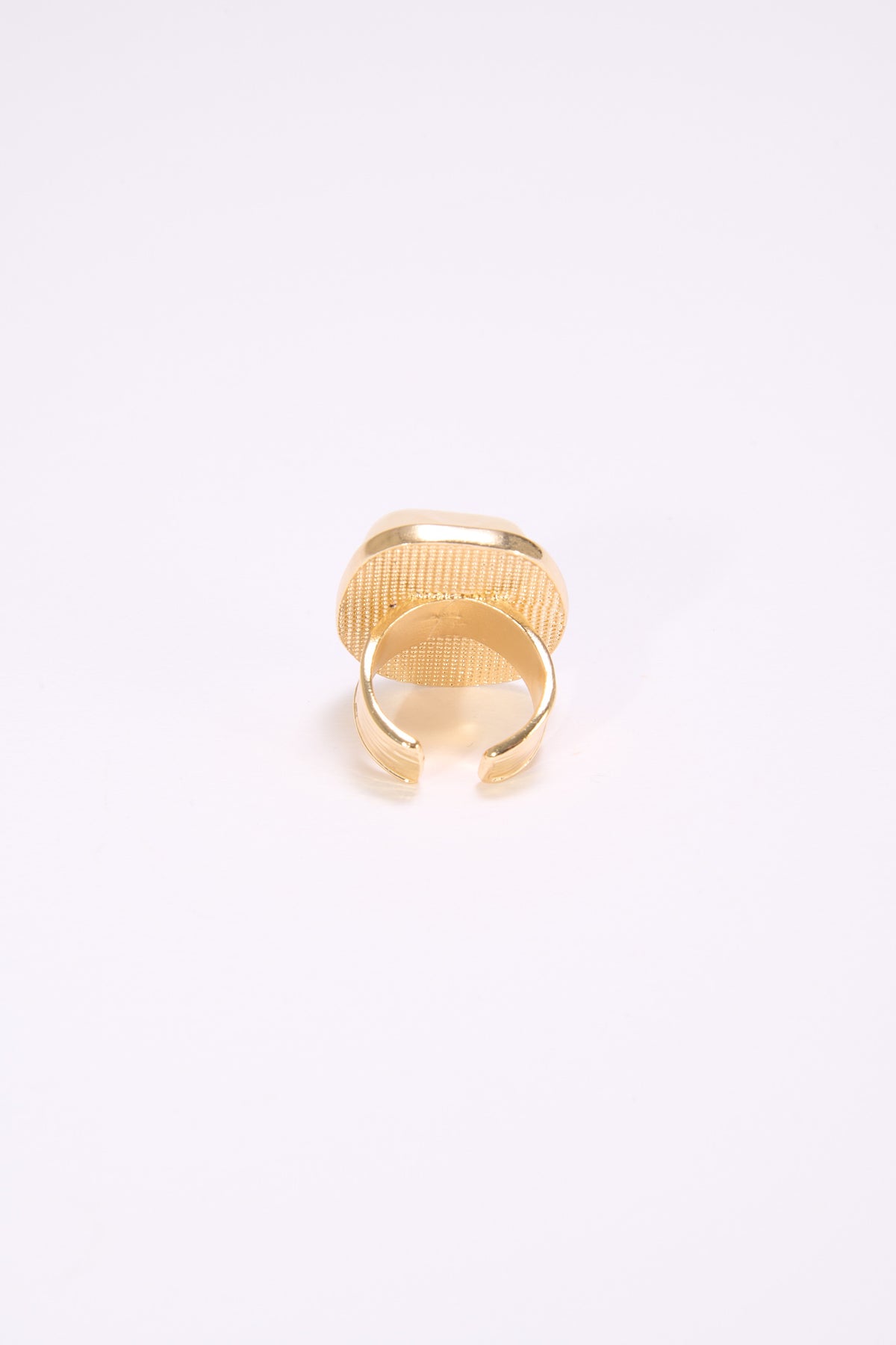 Anello donna regolabile pietra asimmetrica - Beige