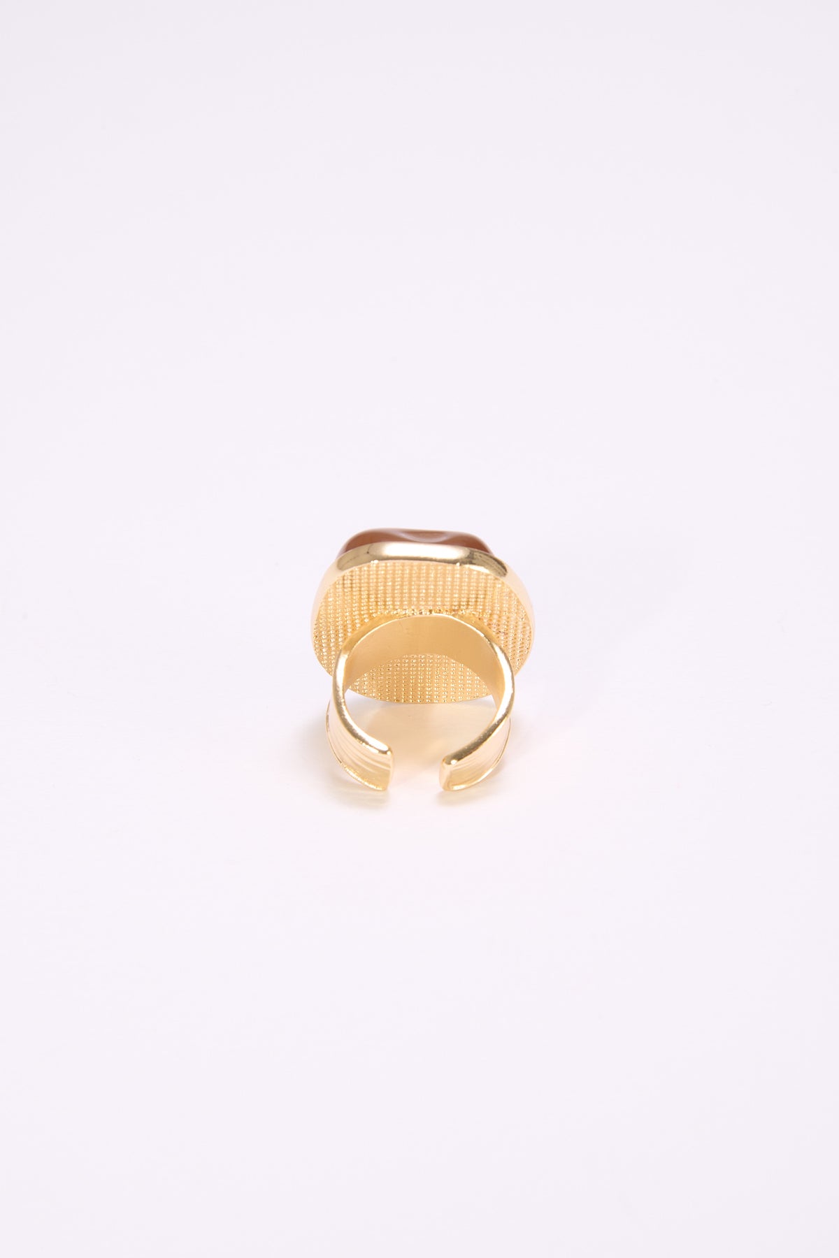 Anello donna regolabile pietra asimmetrica - Moro