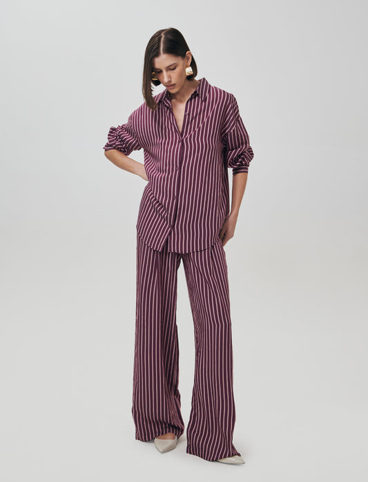 Camicia Oversize a Righe Verticali Women - var 2