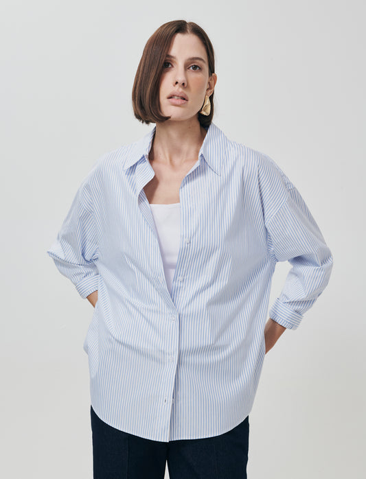 Camicia Oversize in Tessuto Leggero - var 1