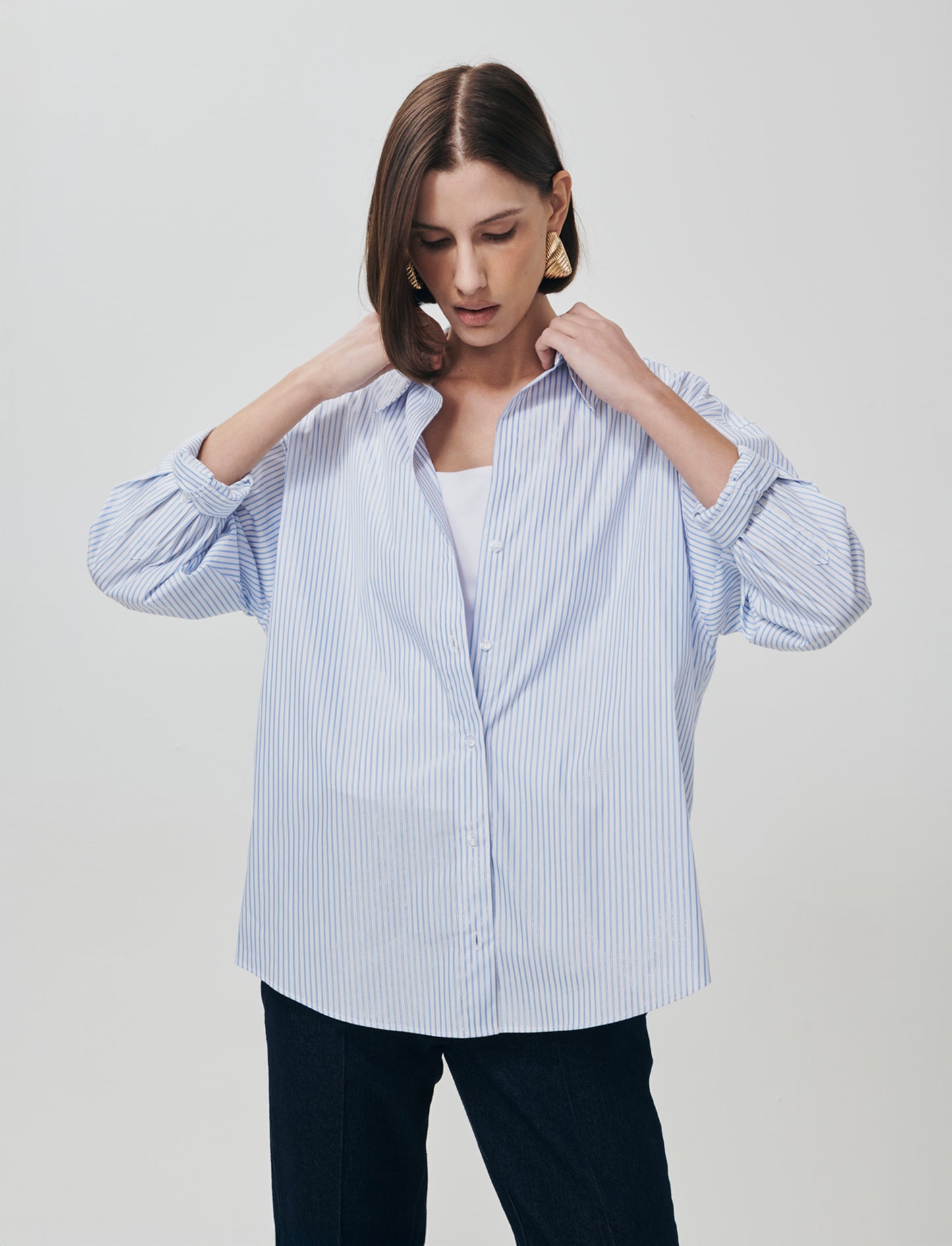 Oversized Shirt in Lightweight Fabric - 