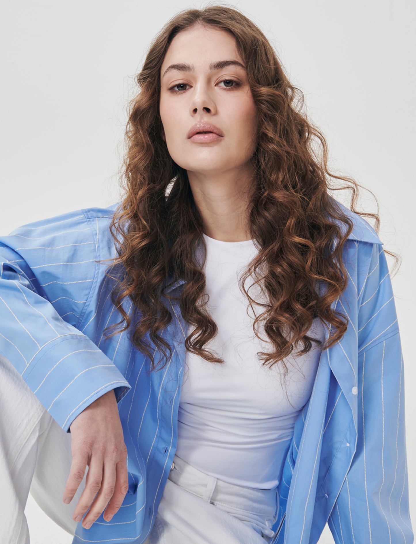 Oversized Shirt in Lightweight Fabric - 