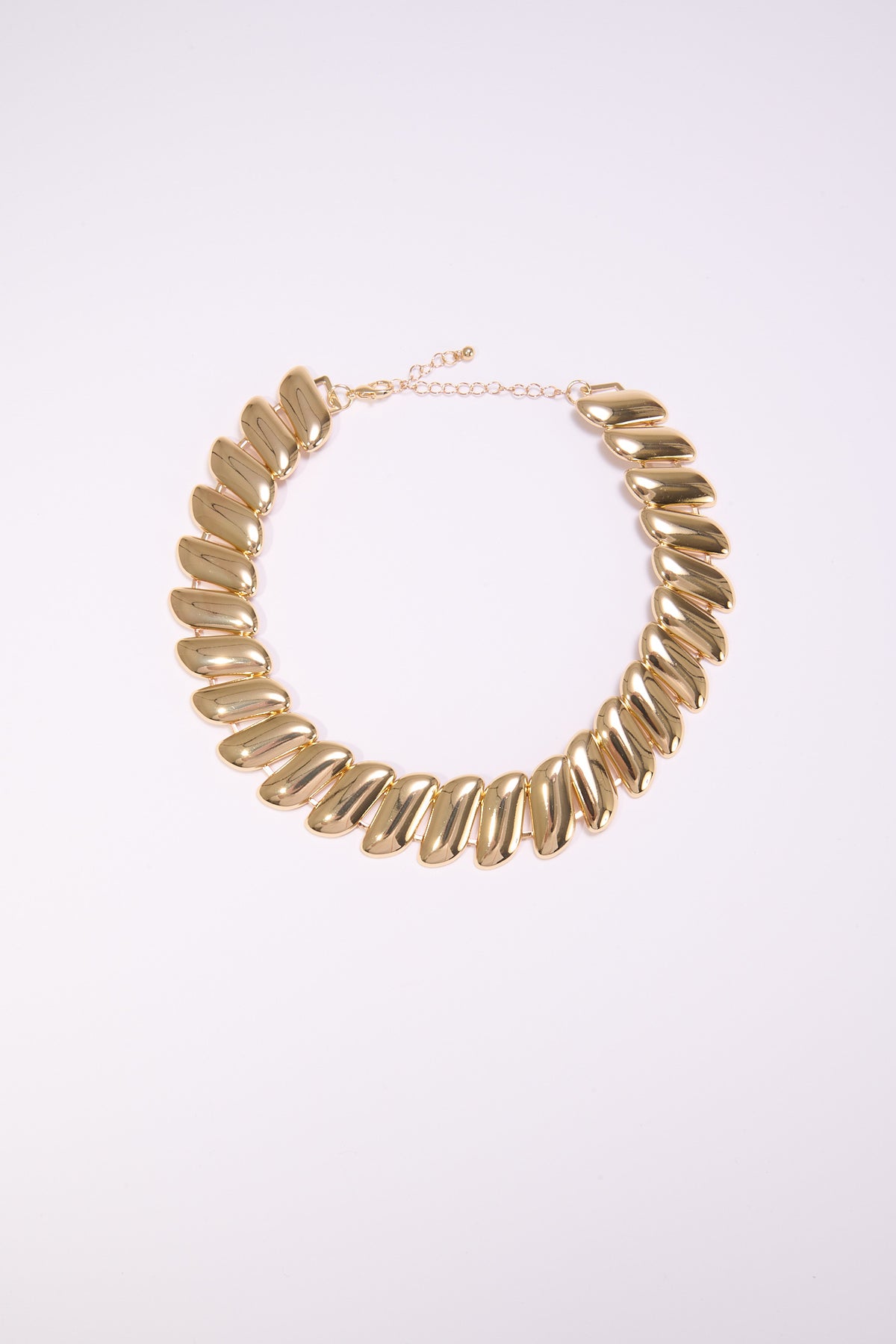 Collana donna girocollo in maglia doppia - Oro