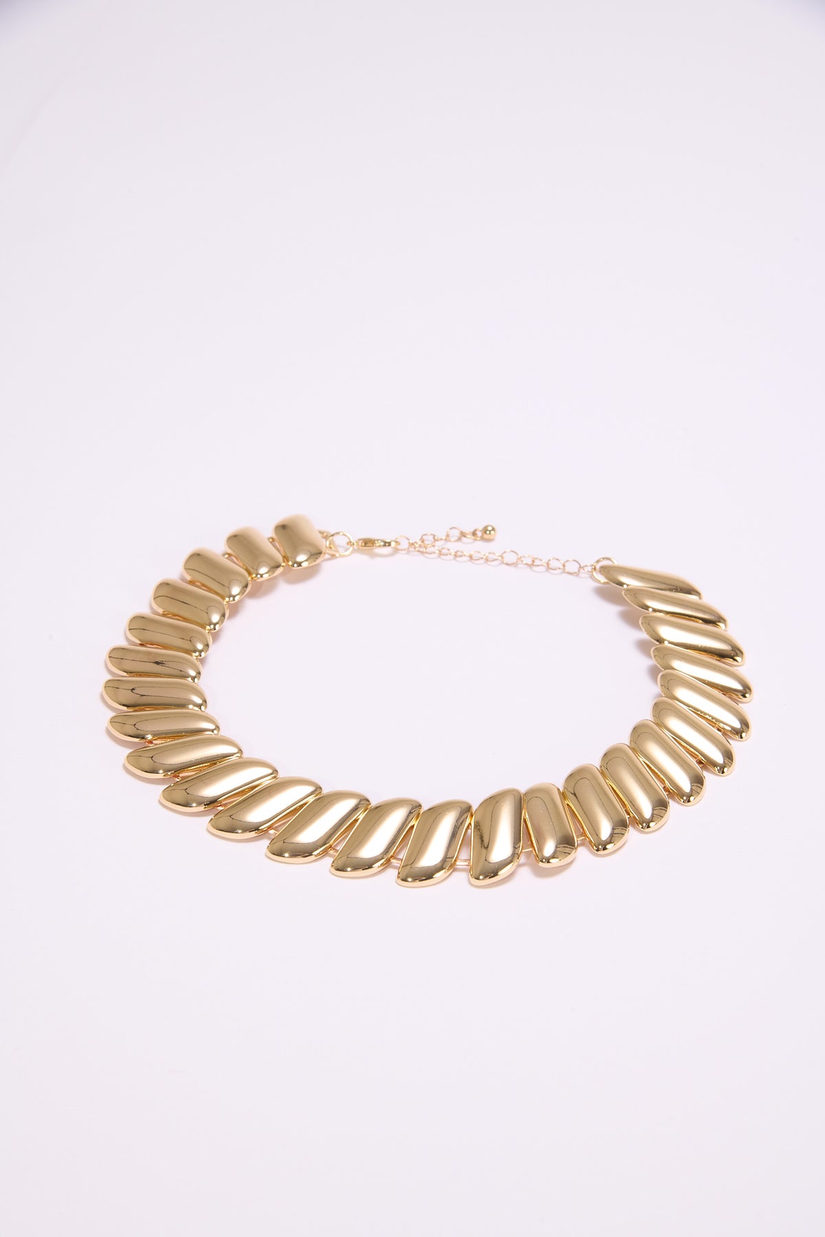 Collana donna girocollo in maglia doppia - Oro