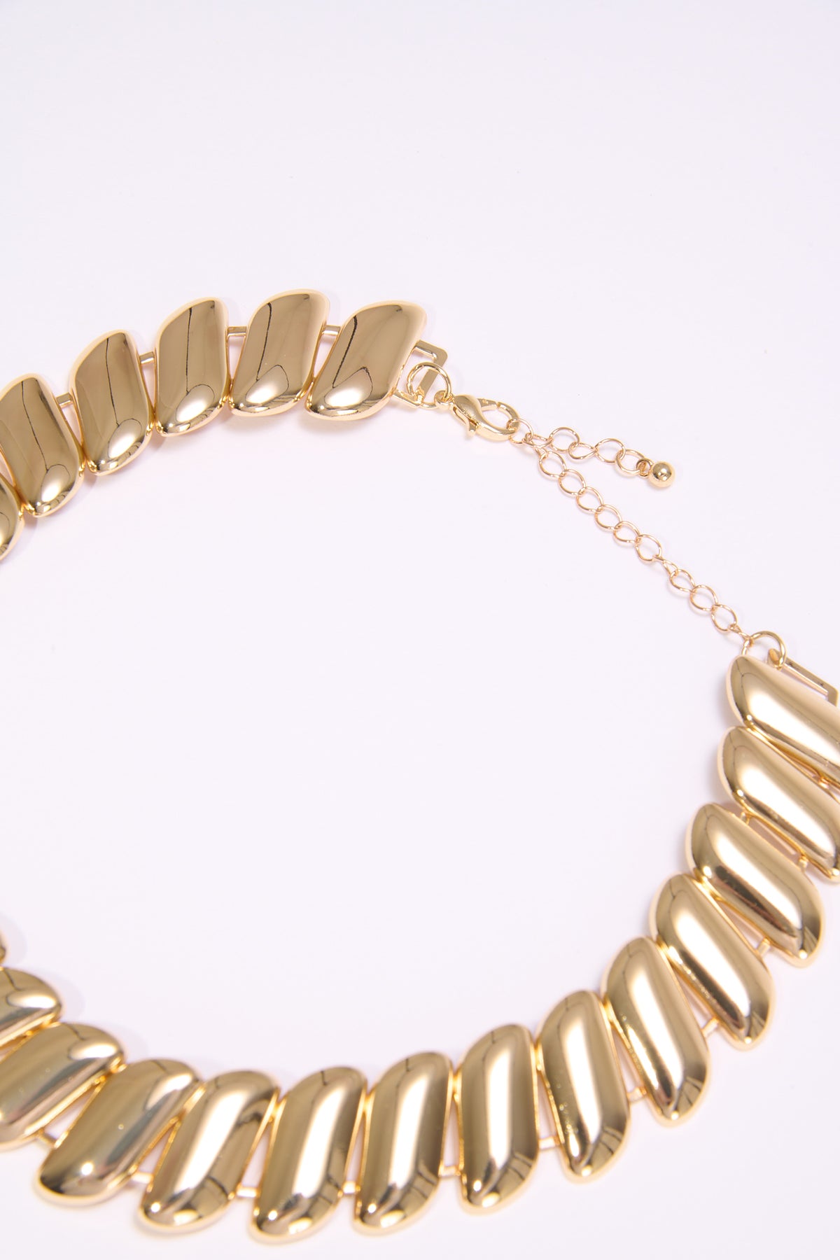 Collana donna girocollo in maglia doppia - Oro