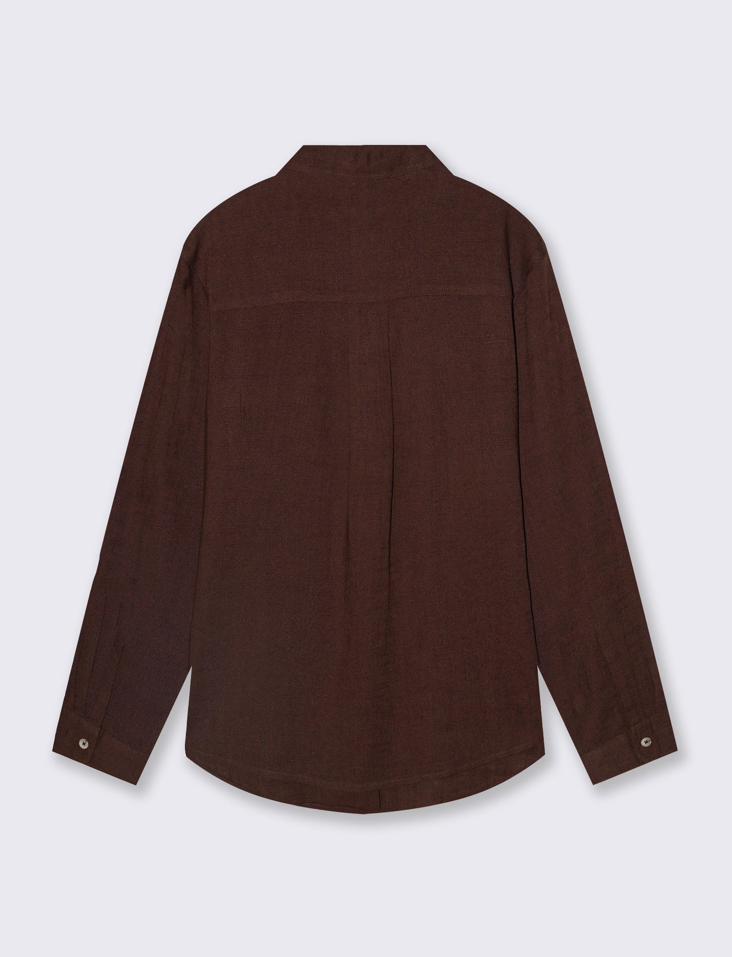 Camicia Manica Lunga con Taschino - Marrone cioccolato