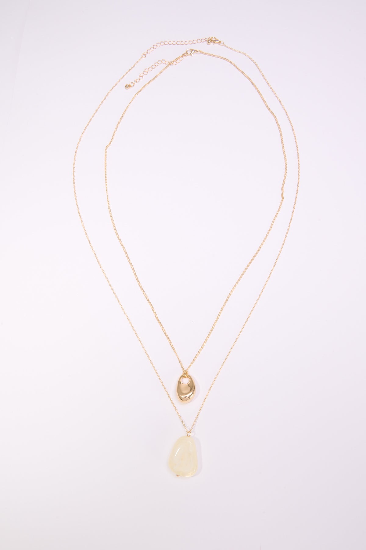Collana donna con pietre - Bianco sporco