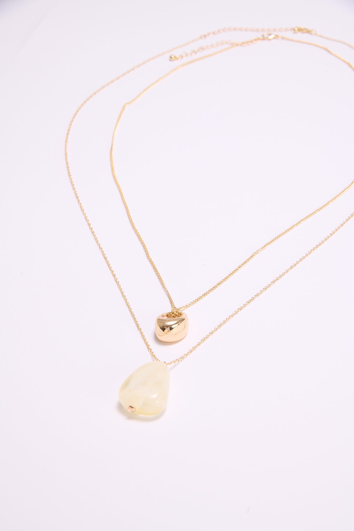 Collana donna con pietre - Bianco sporco