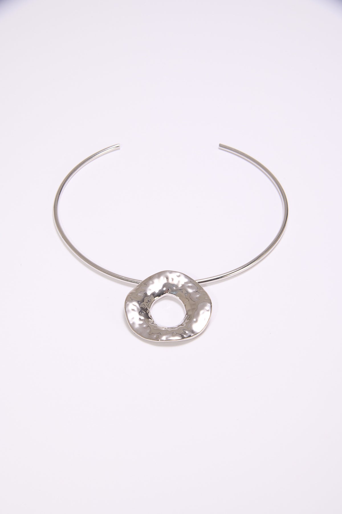 Collana donna rigida con cerchio rigido - Argento
