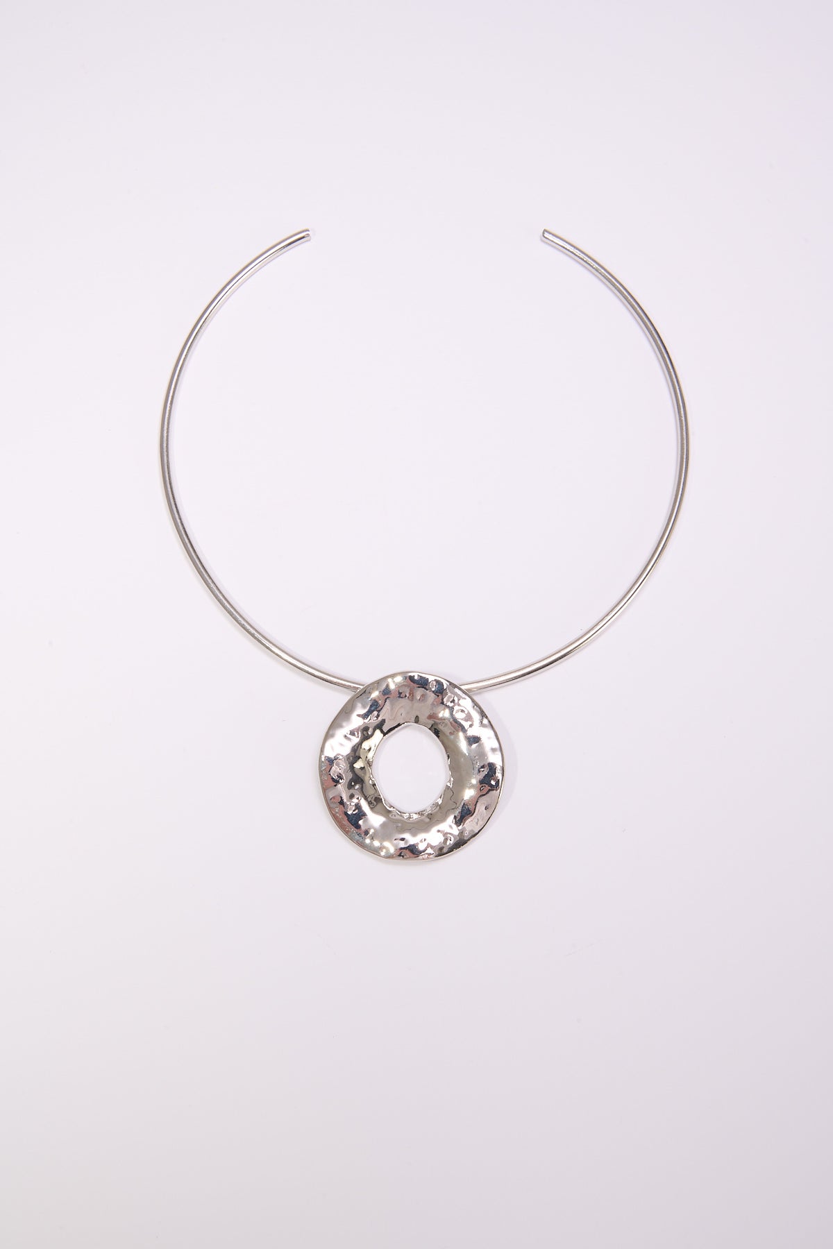 Collana donna rigida con cerchio rigido - Argento