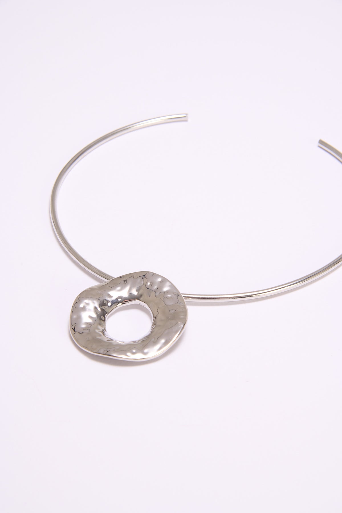 Collana donna rigida con cerchio rigido - Argento
