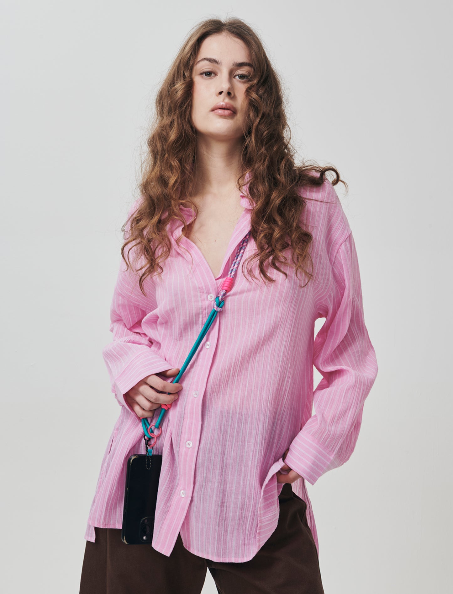 Long Sleeve V-Neck Shirt Relaxed - 