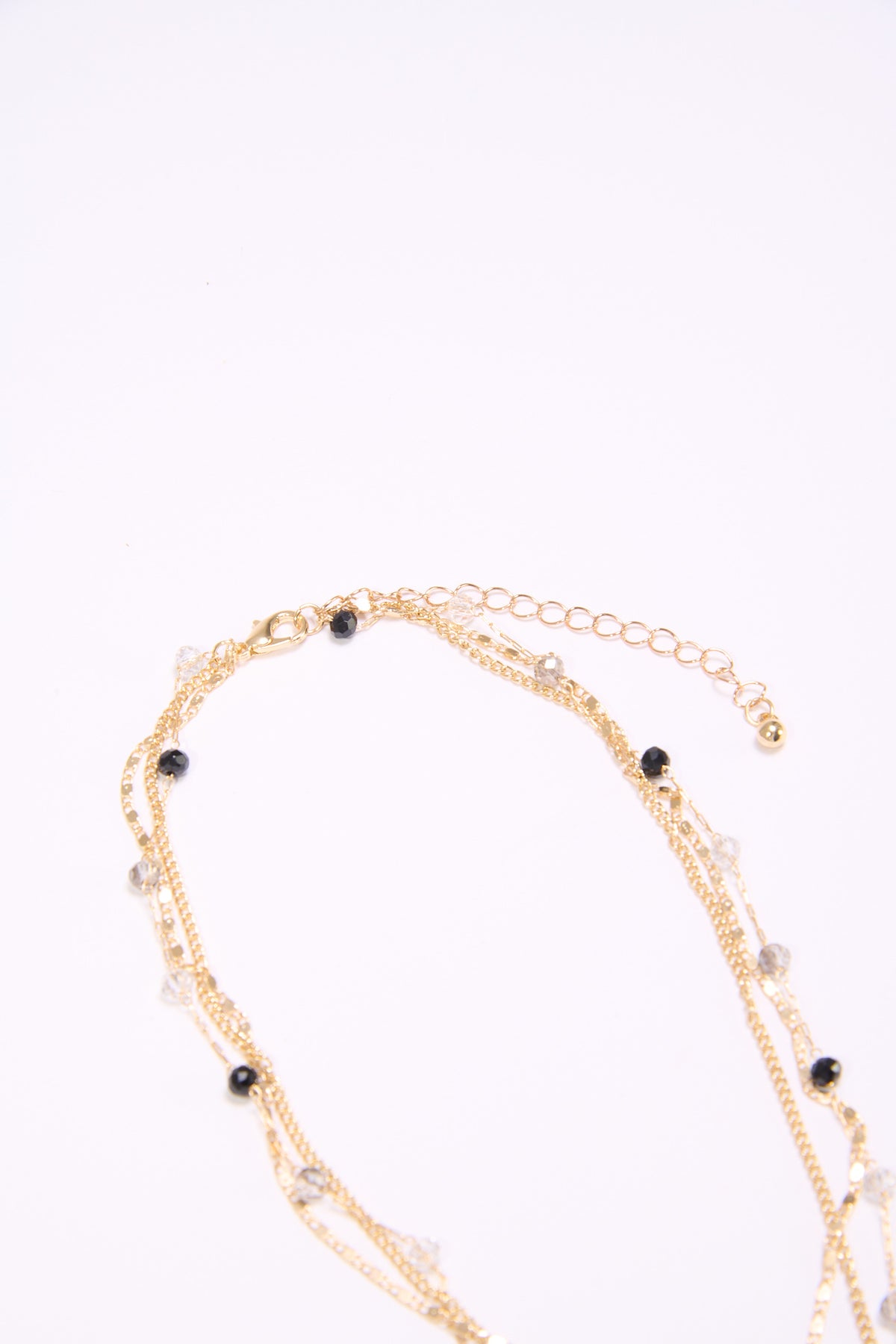 Collana donna 3 fili con lettera martellata - var 1