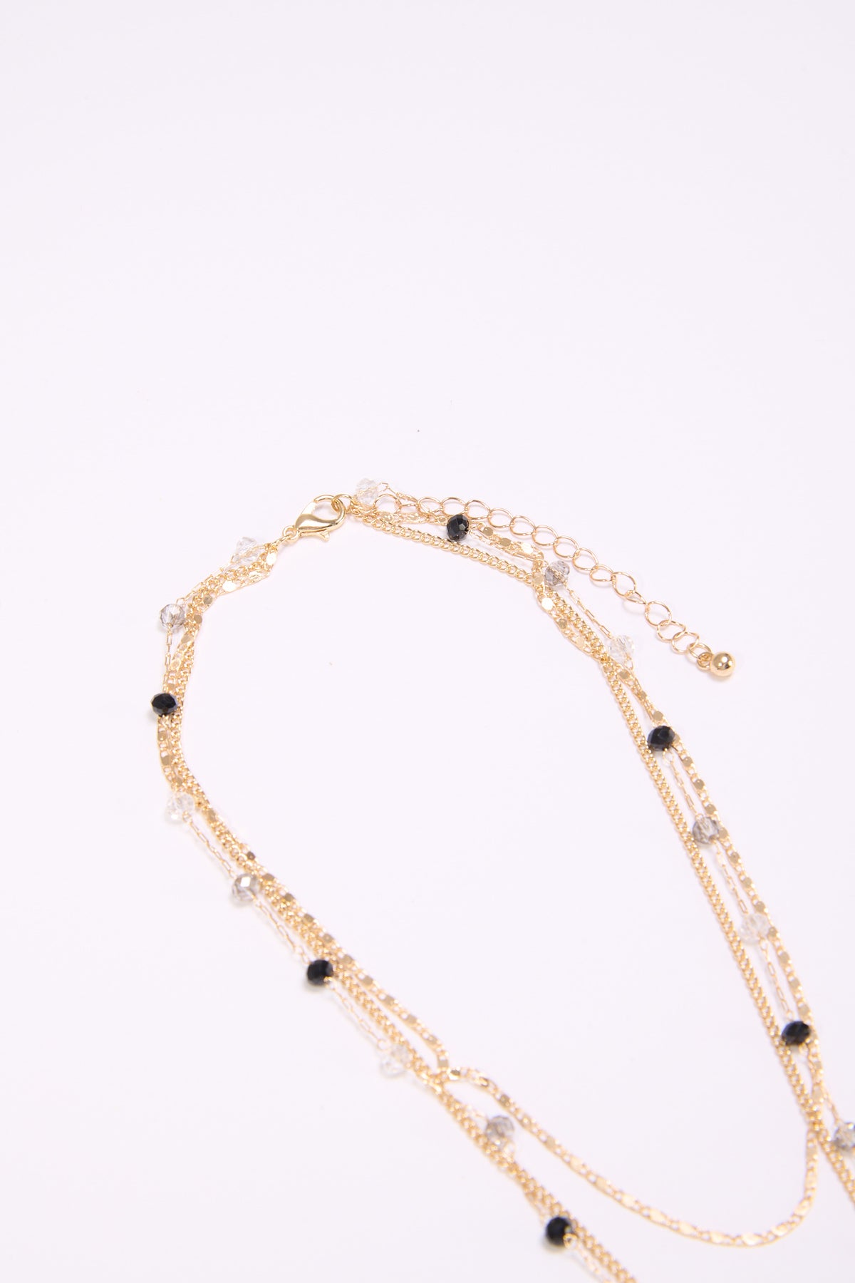 Collana donna 3 fili con lettera martellata - var 2