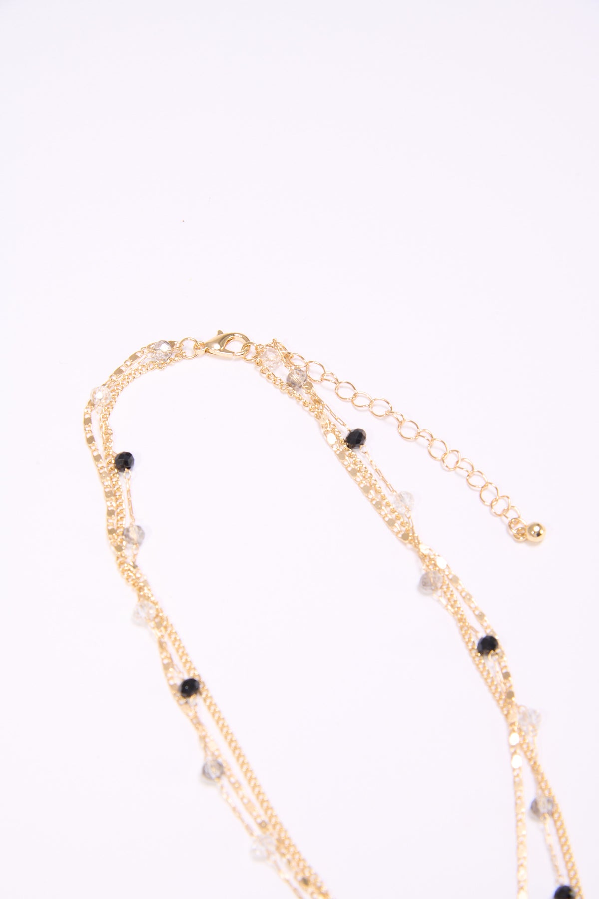 Collana donna 3 fili con lettera martellata - var 3