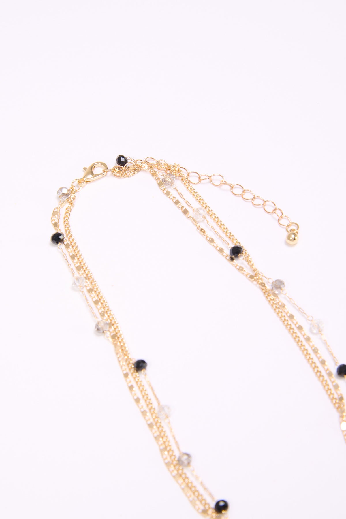 Collana donna 3 fili con lettera martellata - Var 4