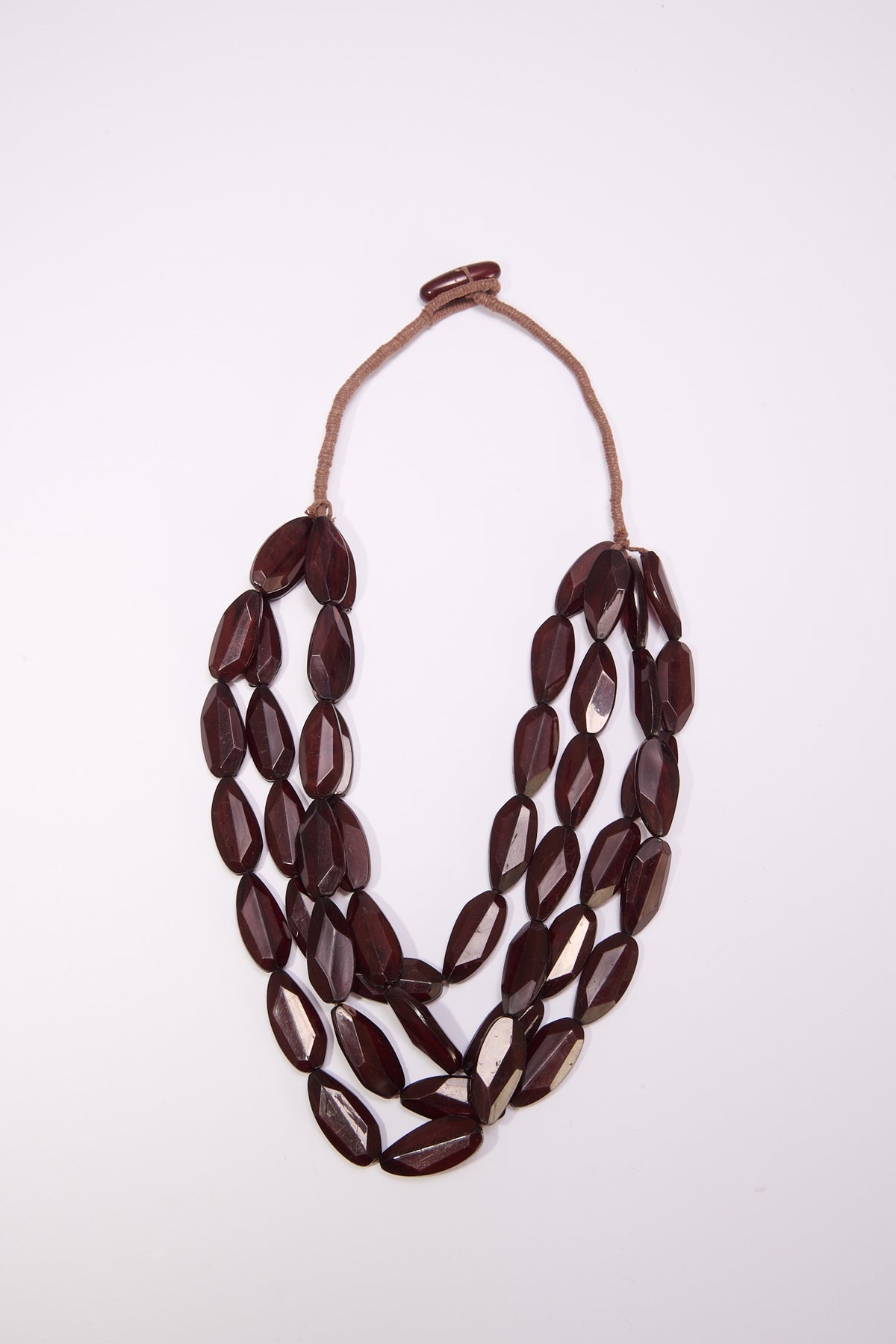 Collana donna 4 fili pietre sfaccettate - Moro