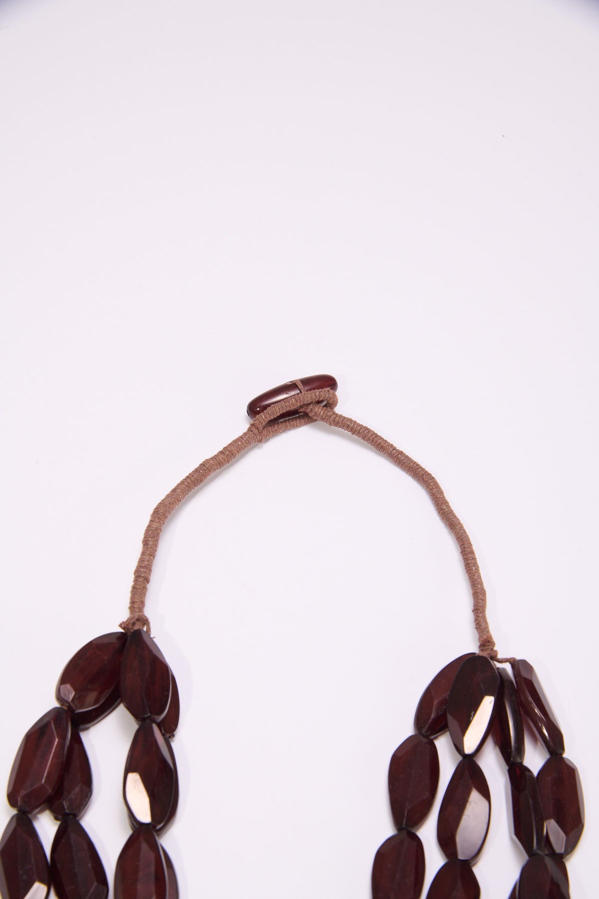 Collana donna 4 fili pietre sfaccettate - Moro